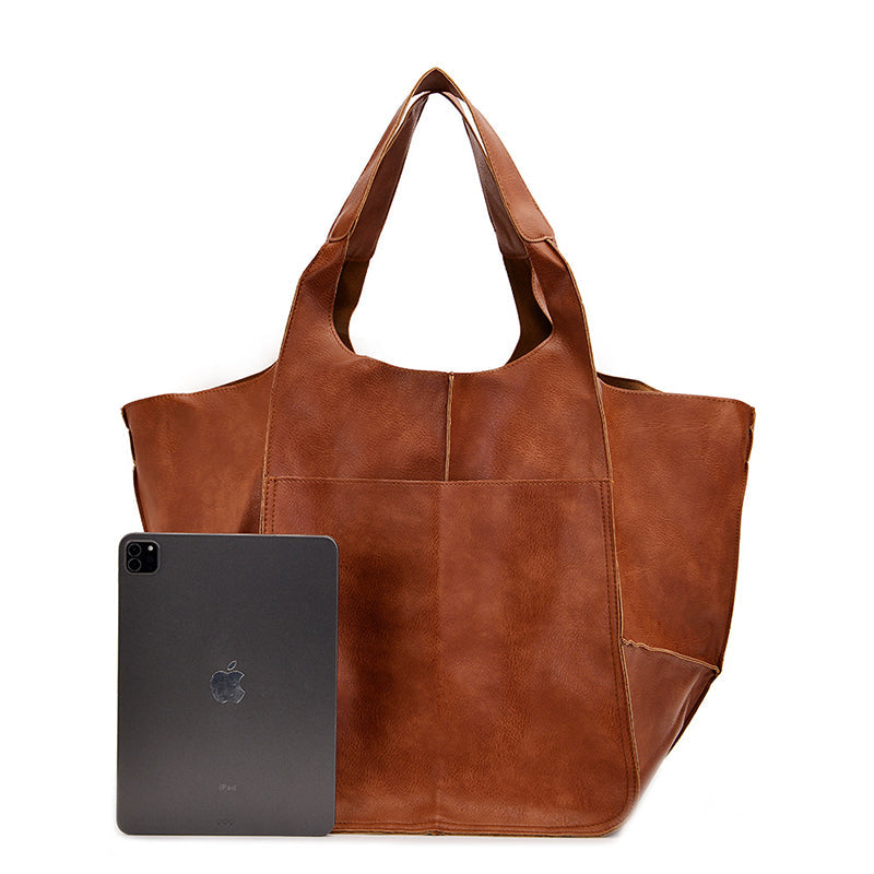 Charly | Oversized Leather Weekend Bags
