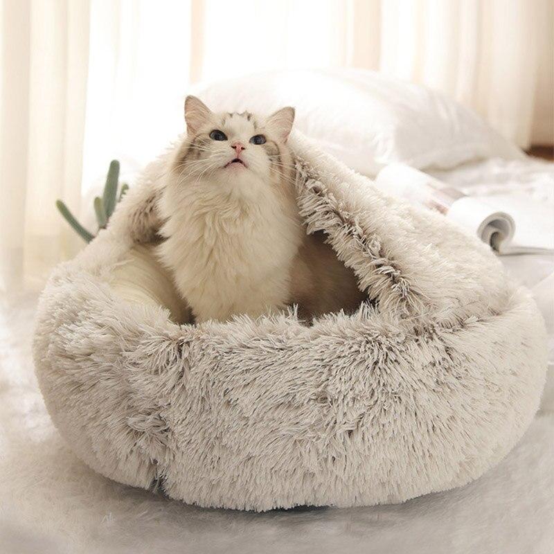 Charly | Plush Calming Pet Bed | Round Cozy Cat & Dog Bed