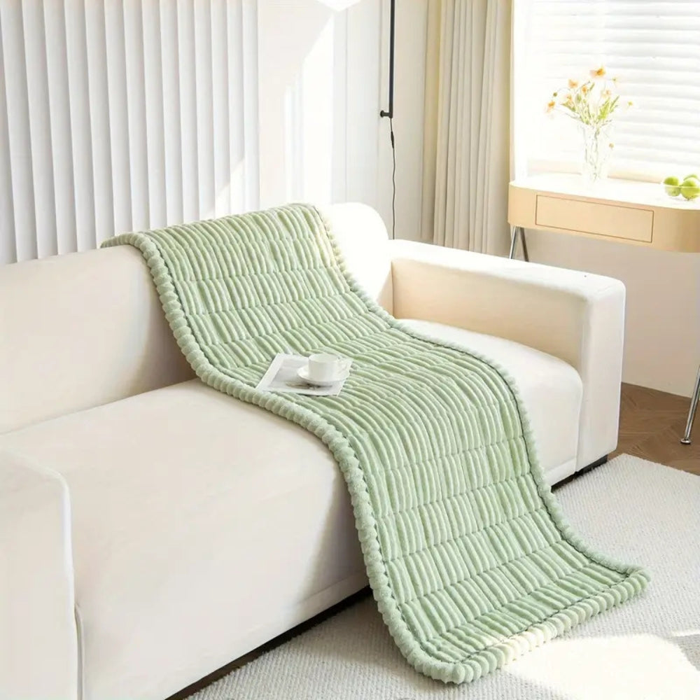 Charly | Plush Pleated Edges Sofa Cover