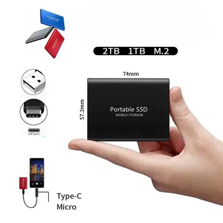 Charly | Portable SSD 128GB Hard Drive External Storage Compact Fast Best Quality