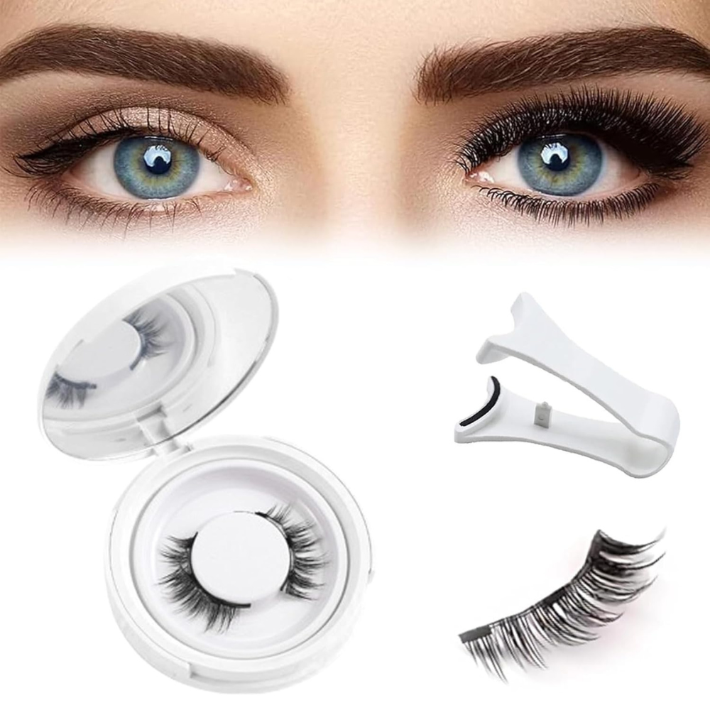 Charly | Professional Magnetic Eyelash Set | Glue-Free & Reusable | 3D Volume Effect | Includes Precision Applicator | Wind & Water Resistant | Hypoallergenic