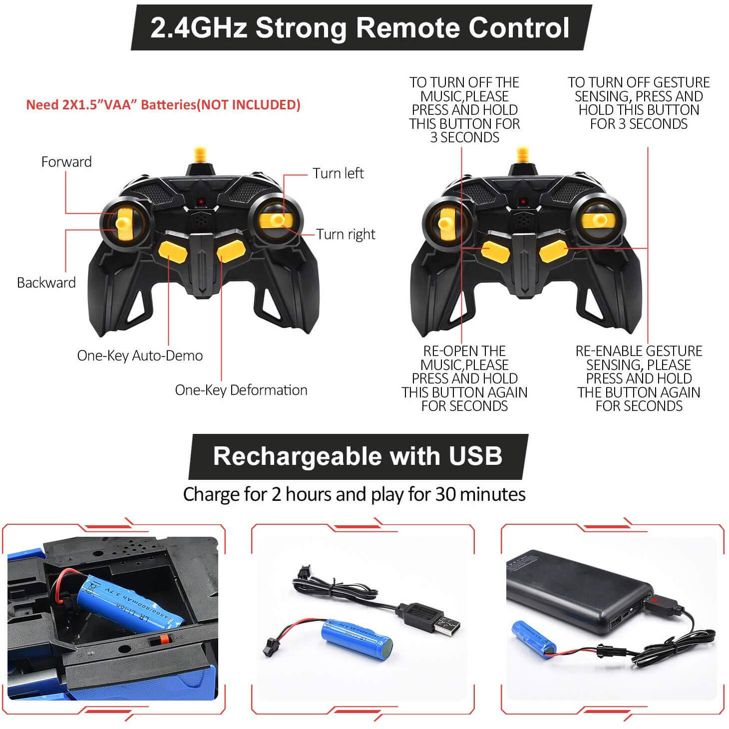 Charly | Remote Control Robot Car Transforming Toy