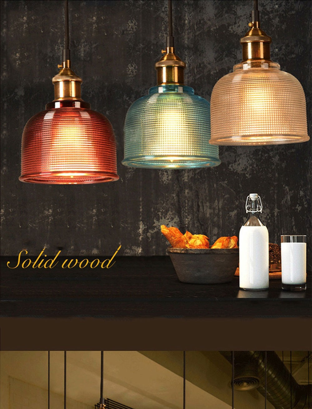 Charly | Retro Glass Pendant Light | European Vintage Design