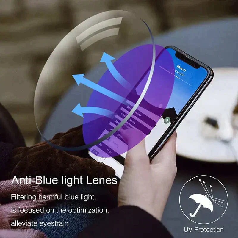 Charly | Sapphire High Hardness Anti-Blue Light Wide and Near Reading Glasses Sunglasses