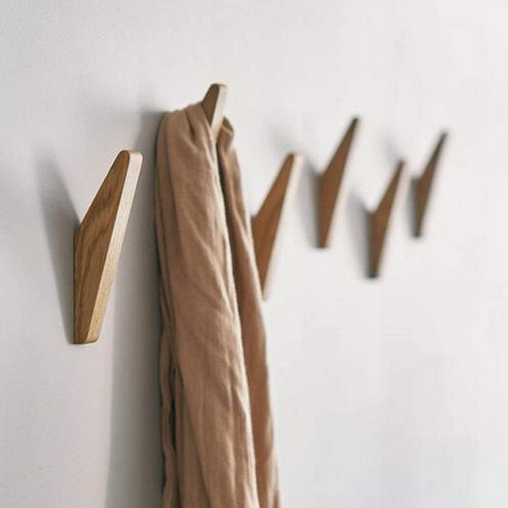 Charly | Scandi Set of 6 Wooden Coat Hooks