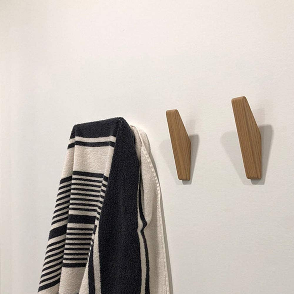 Charly | Set of Wire Hooks Nordhaak – 6 Minimalist Clothes Hooks Made of Solid Wood
