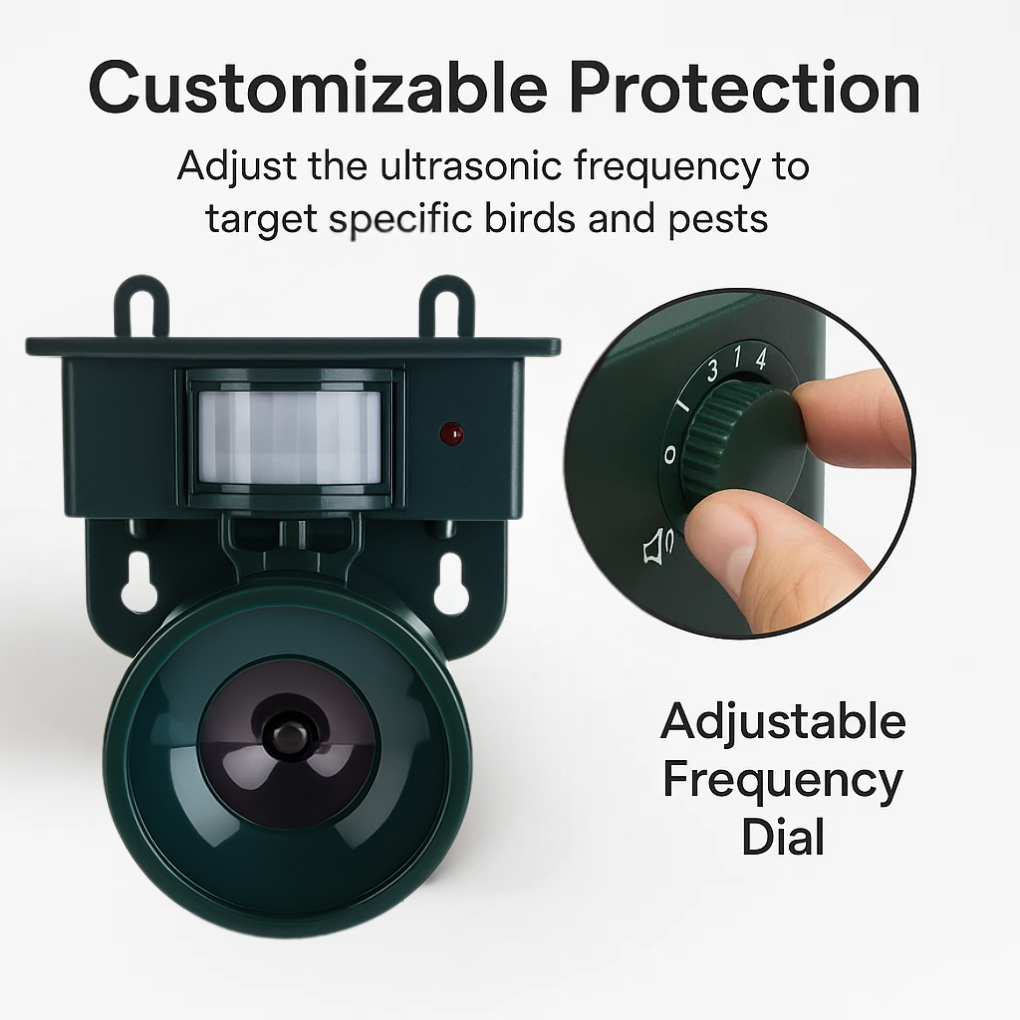 Charly | Solar Bird Repeller with Motion Sensor and Sound