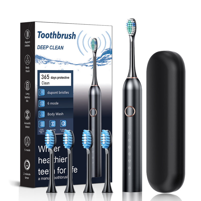 Charly | Sonic Electric Toothbrush | 6 Modes & IPX7 Waterproof | White, Black, Pink