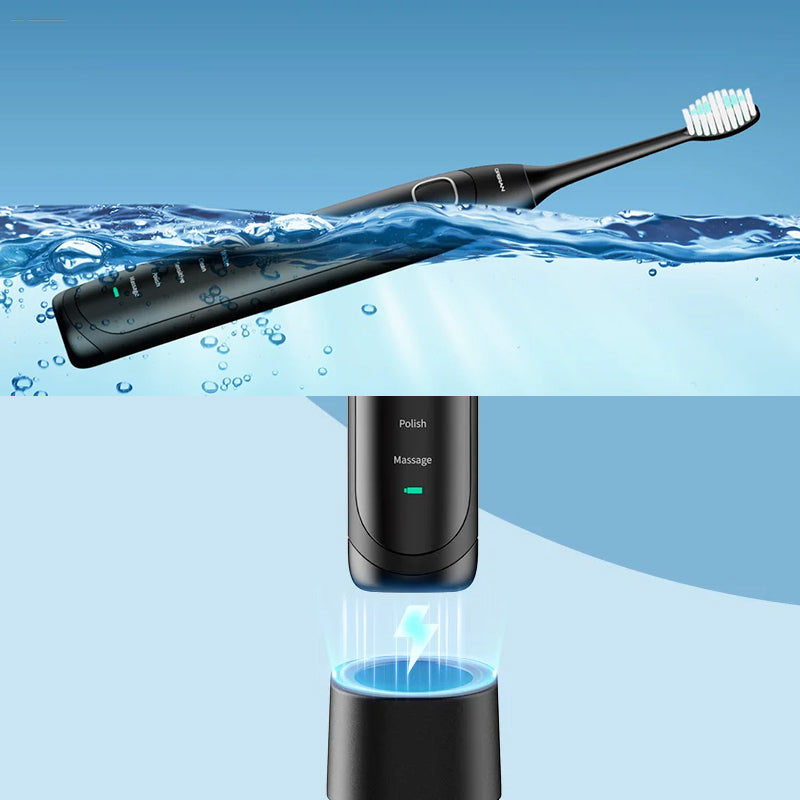 Charly | Sonic Electric Toothbrush | 6 Modes & IPX7 Waterproof | White, Black, Pink