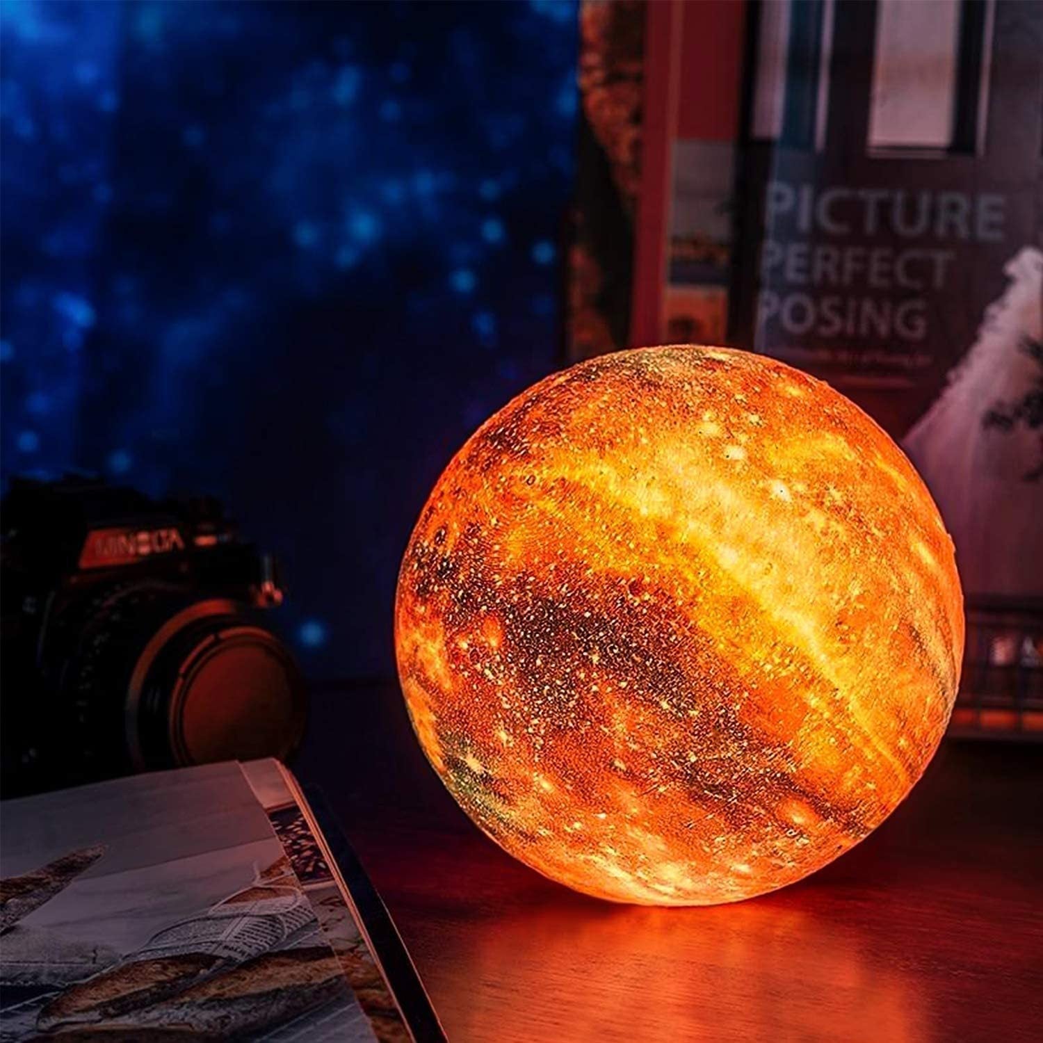 Charly | Star Pattern Night Light | Touch Control, Rechargeable