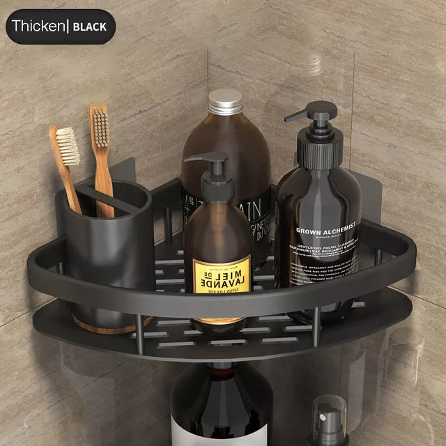 Charly | Stylish and Practical No-Drill Shower Corner Shelf – Space-Saving Bathroom Storage Rack