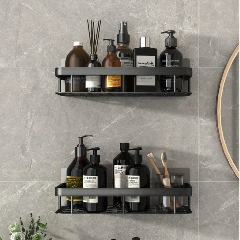 Charly | Stylish and Practical No-Drill Shower Corner Shelf – Space-Saving Bathroom Storage Rack