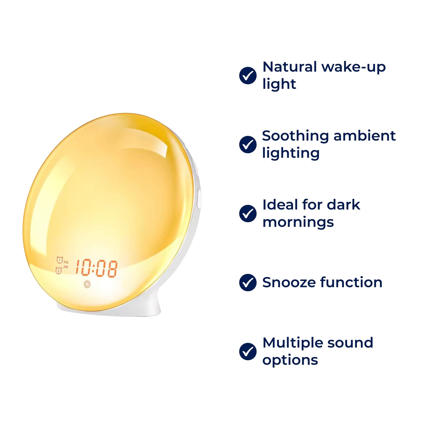 Charly | Sunrise Alarm Clock | Natural Wake-Up Light with Ambient Lighting for Deep Sleepers & Dark Mornings