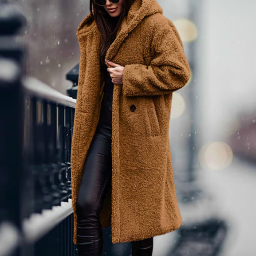 Charly - The Coziest Elegance Faux Fur Hooded Jacket