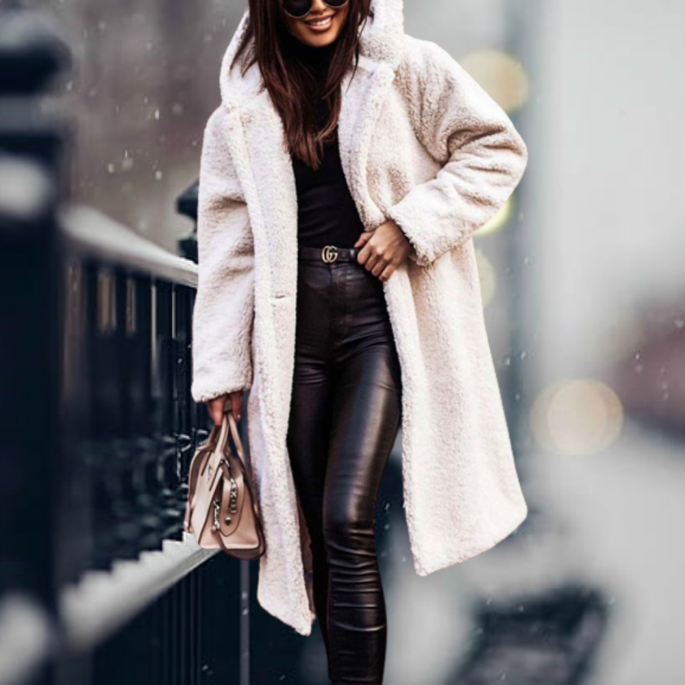 Charly - The Coziest Elegance Faux Fur Hooded Jacket