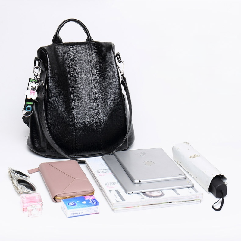 Charly | Theft-Proof Leather Backpack