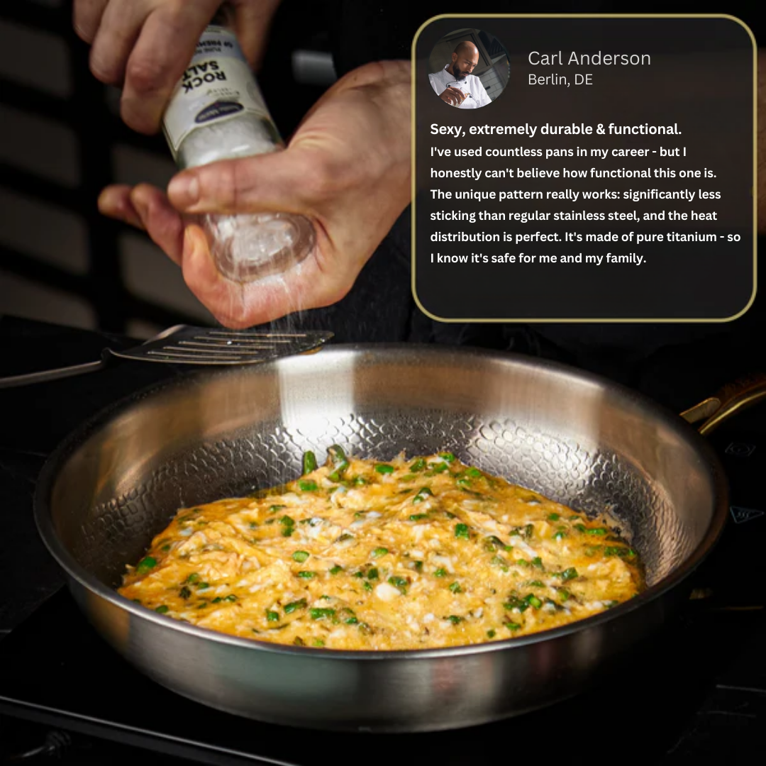Charly | Titanium Frying Pan | Non-Toxic, Naturally Non-Stick & Ideal for Healthy Cooking