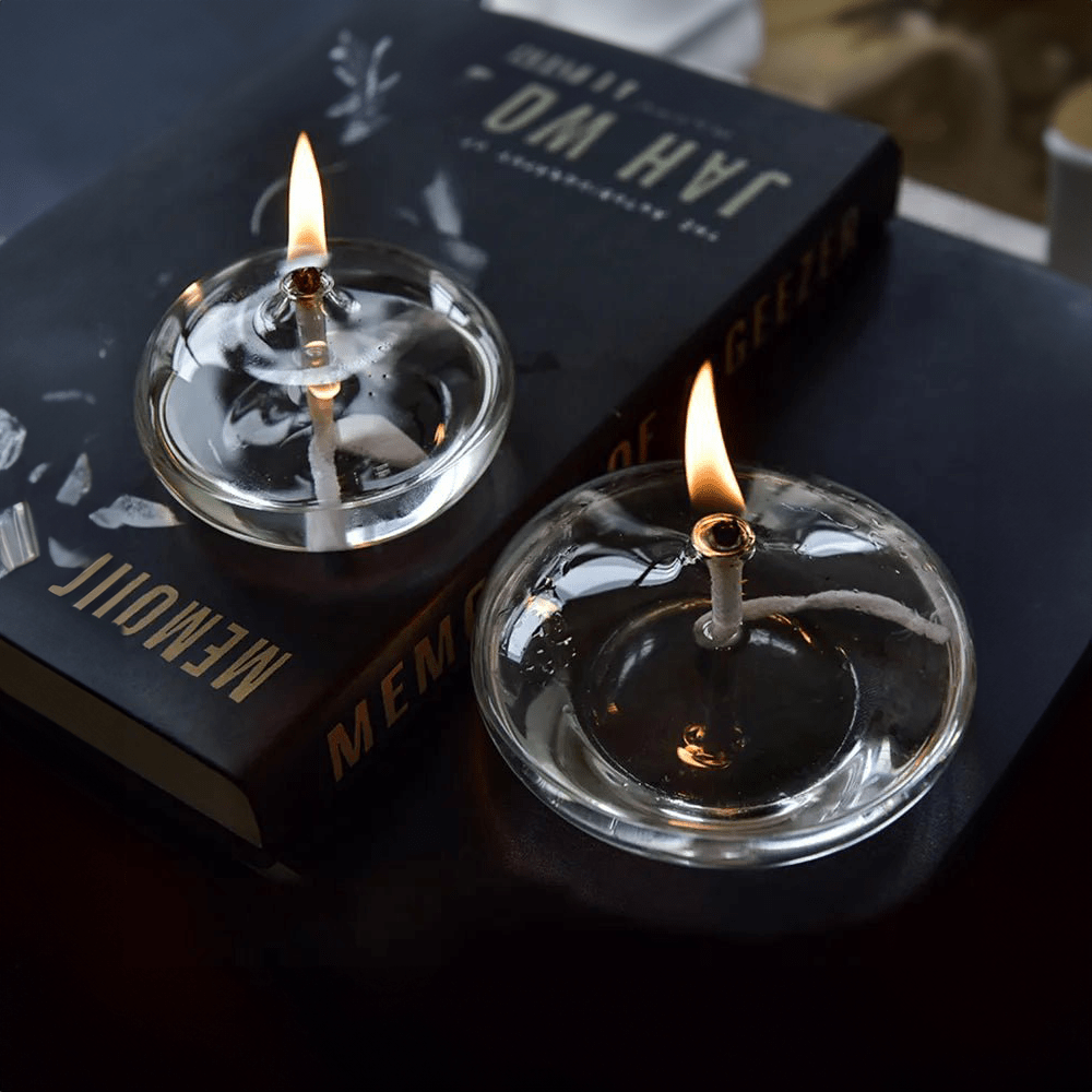 Charly | Transparent Glass Oil Lamp as Candle Holder