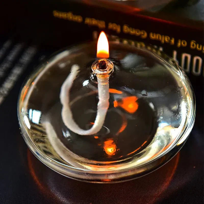 Charly | Transparent Glass Oil Lamp as Candle Holder