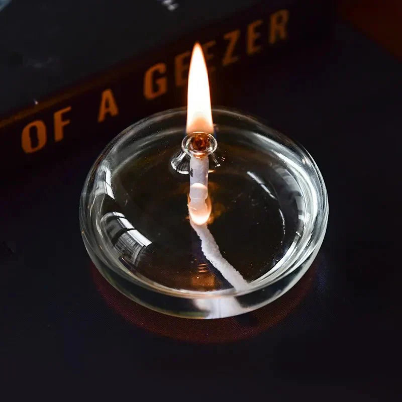Charly | Transparent Glass Oil Lamp as Candle Holder