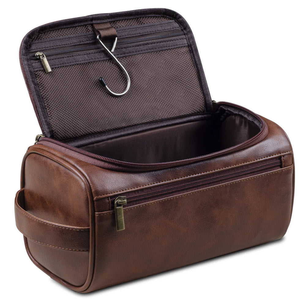 Charly | TravelTrek Luxury Bag – Leather Toiletry Bag with Waterproof Lining and YKK Zippers