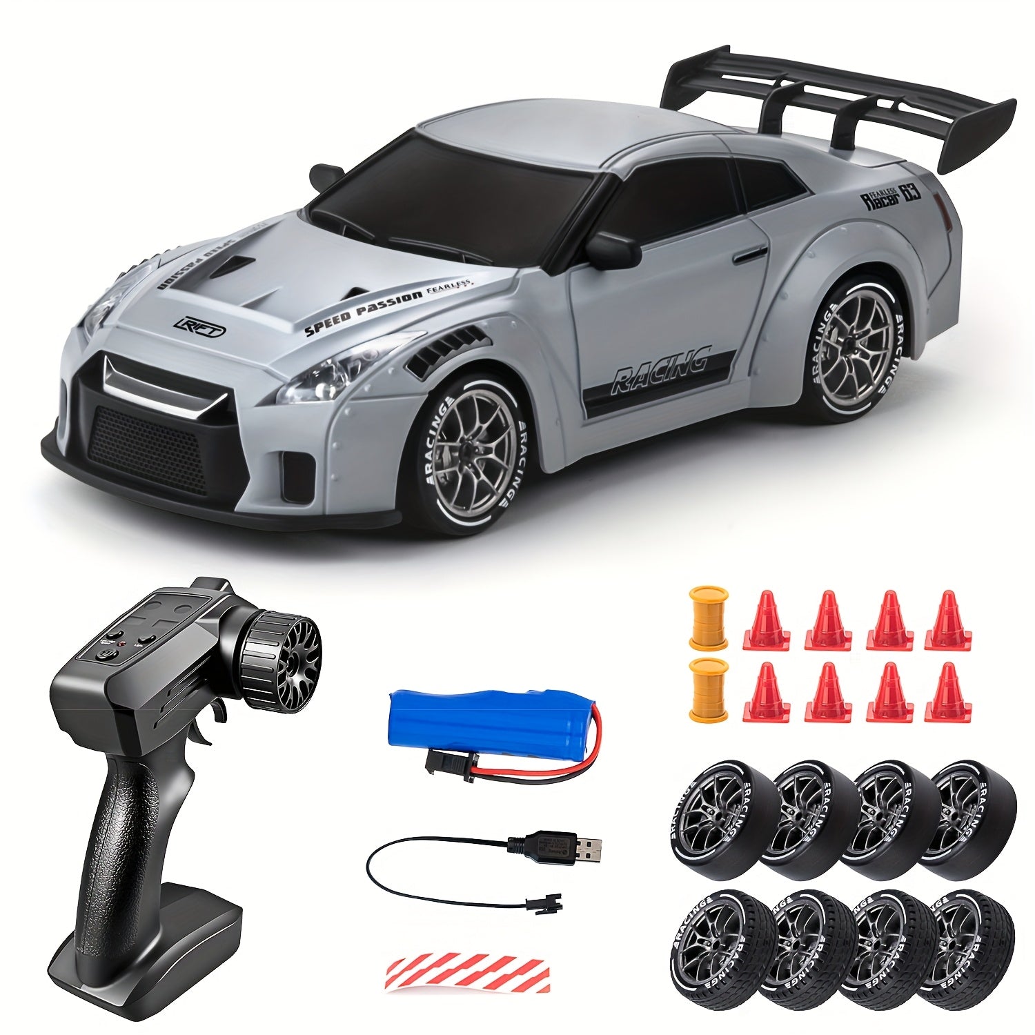 Charly | Ultimate 1:24 RC Drift Car with LED Wheels – Rechargeable 4WD Racing Toy