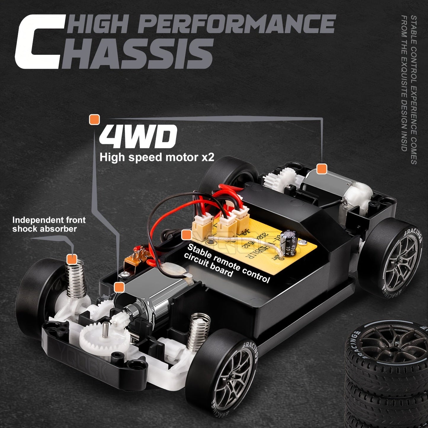Charly | Ultimate 1:24 RC Drift Car with LED Wheels – Rechargeable 4WD Racing Toy