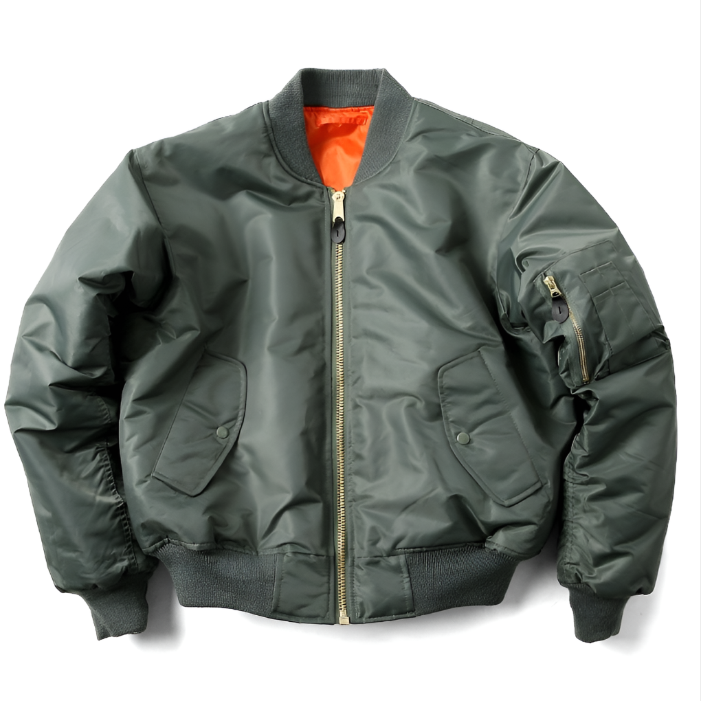 Charly | Unisex Classic Bomber Jacket with Rib-Knit Trim