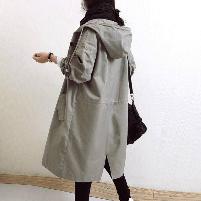 Charly | Waterproof and windproof trench coat for women with hood