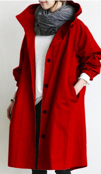 Charly | Waterproof and windproof trench coat for women with hood