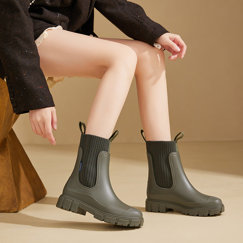 Charly | Waterproof Rubber Boots for Women | Height-Increasing Platform & Slip-Resistant PVC