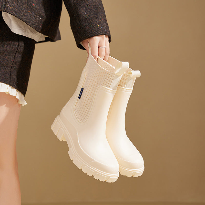 Charly | Waterproof Rubber Boots for Women | Height-Increasing Platform & Slip-Resistant PVC