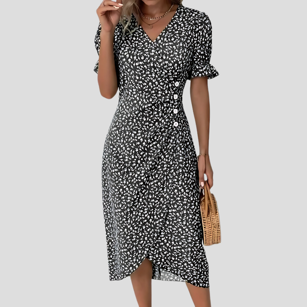 Charly | Women's Button Front Floral Midi Dress