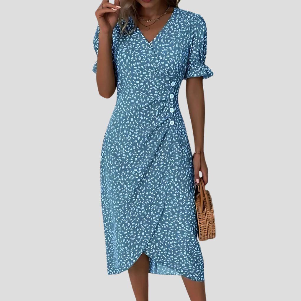 Charly | Women's Button Front Floral Midi Dress