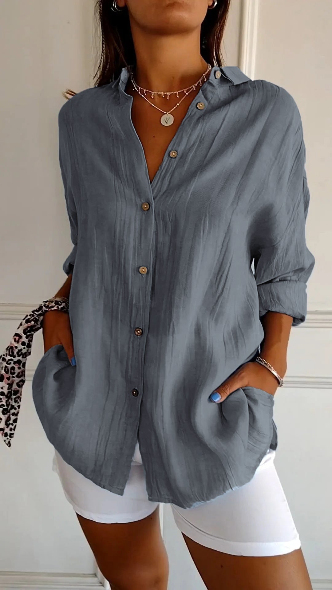 Charly | Women's Button-Up Relaxed Fit Shirt