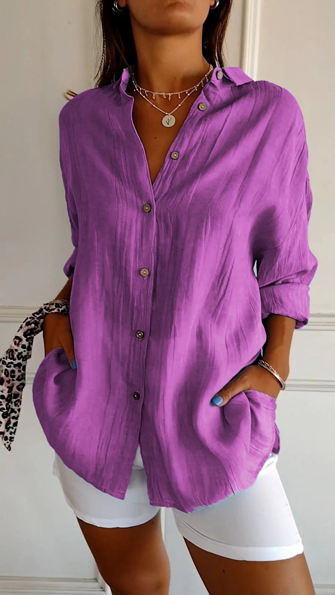 Charly | Women's Button-Up Relaxed Fit Shirt