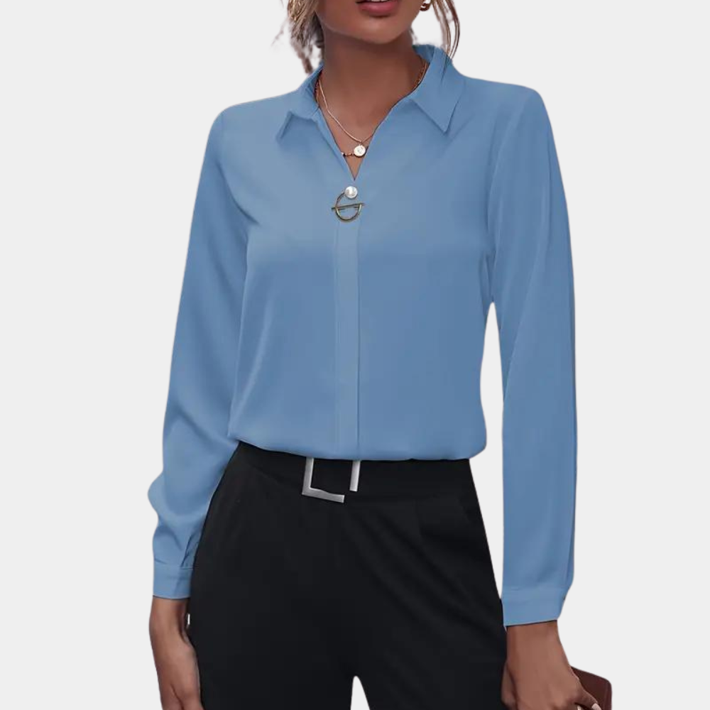 Charly | Women's Button-Up Shirt with Ring Detail