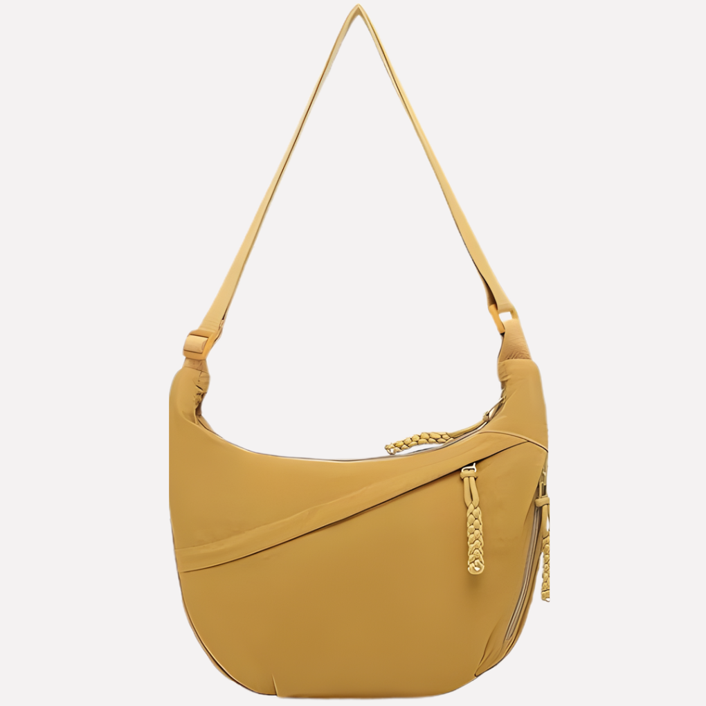 Charly | Women's Crescent Shoulder Bag with Braided Detail
