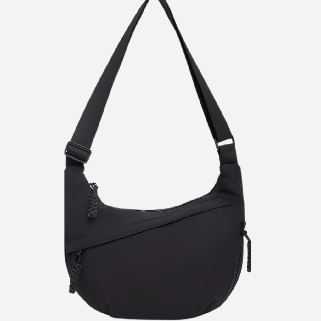 Charly | Women's Crescent Shoulder Bag with Braided Detail