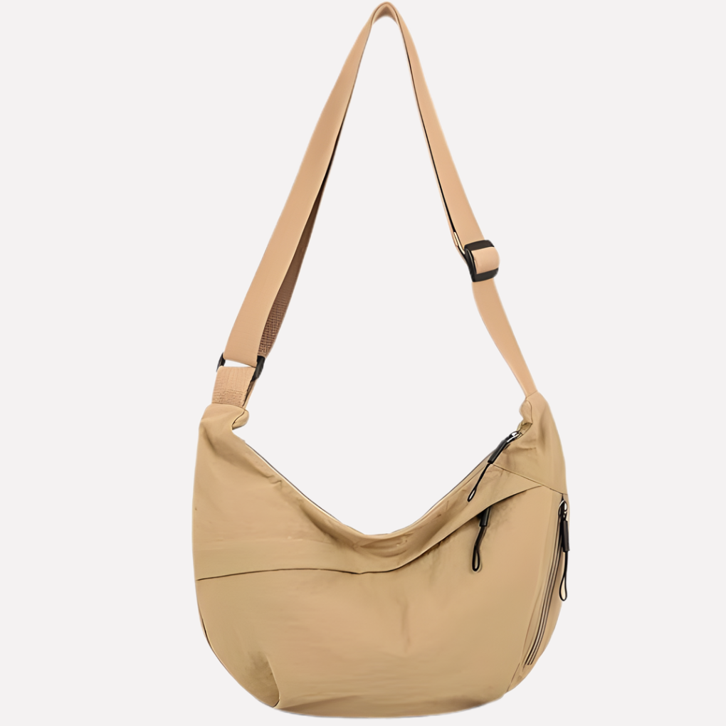 Charly | Women's Crescent Shoulder Bag with Braided Detail