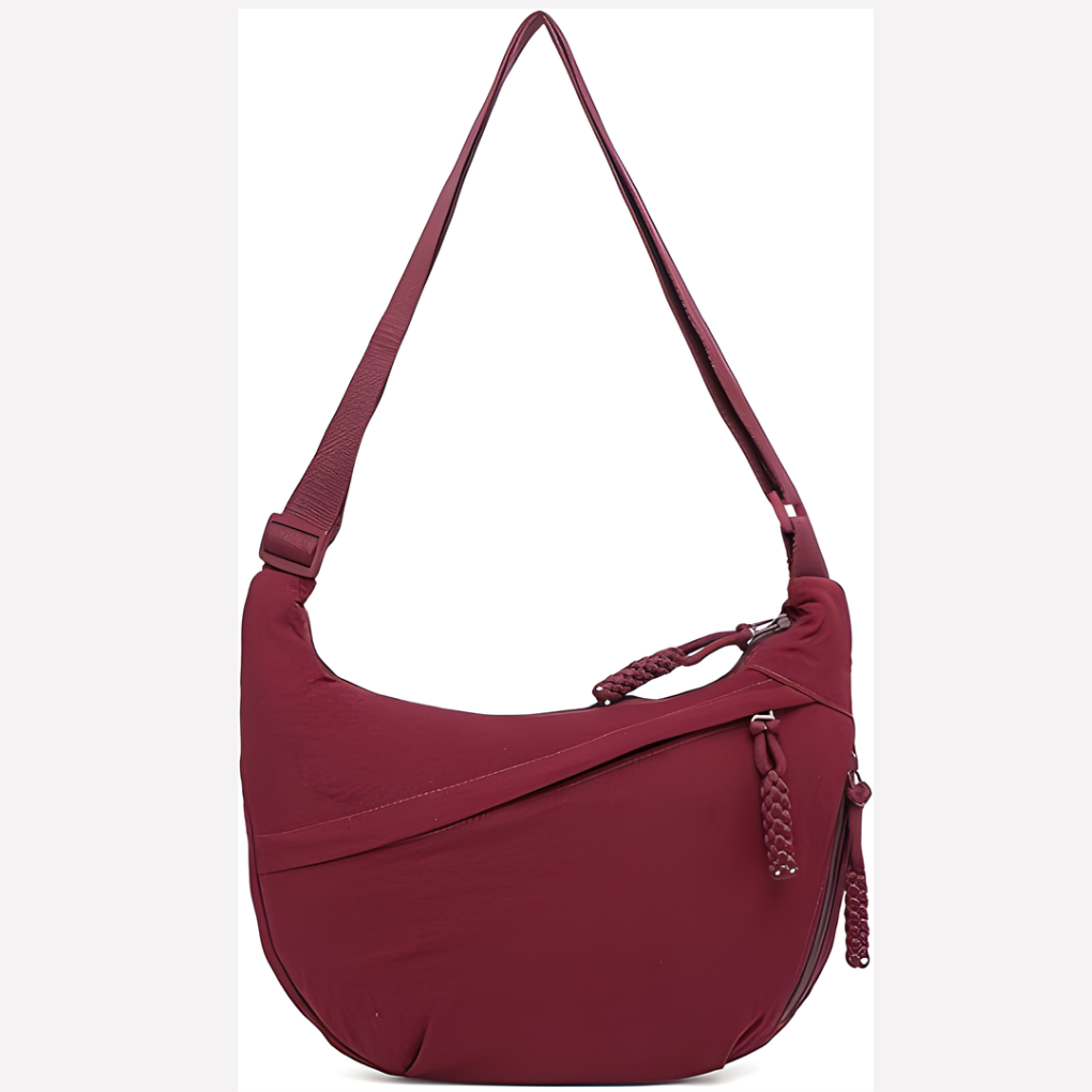 Charly | Women's Crescent Shoulder Bag with Braided Detail
