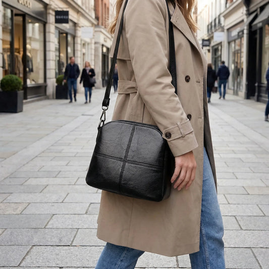 Charly | Women's Crossbody Shoulder Bag with Stitched Panel Design