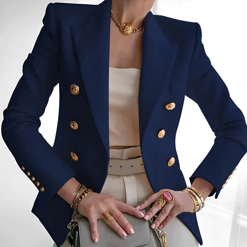 Charly | Women's Double-Breasted Blazer with Gold Buttons