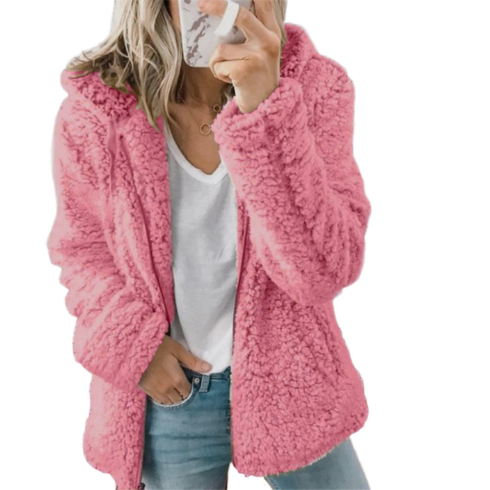 Charly Women's Fashion | Elegant Bear Teddy Fur Coat: Soft Fleece Coat with Pockets and Zipper