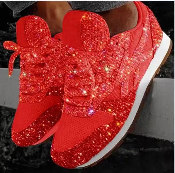 Charly | Women's Glitter Lace-Up Sneakers