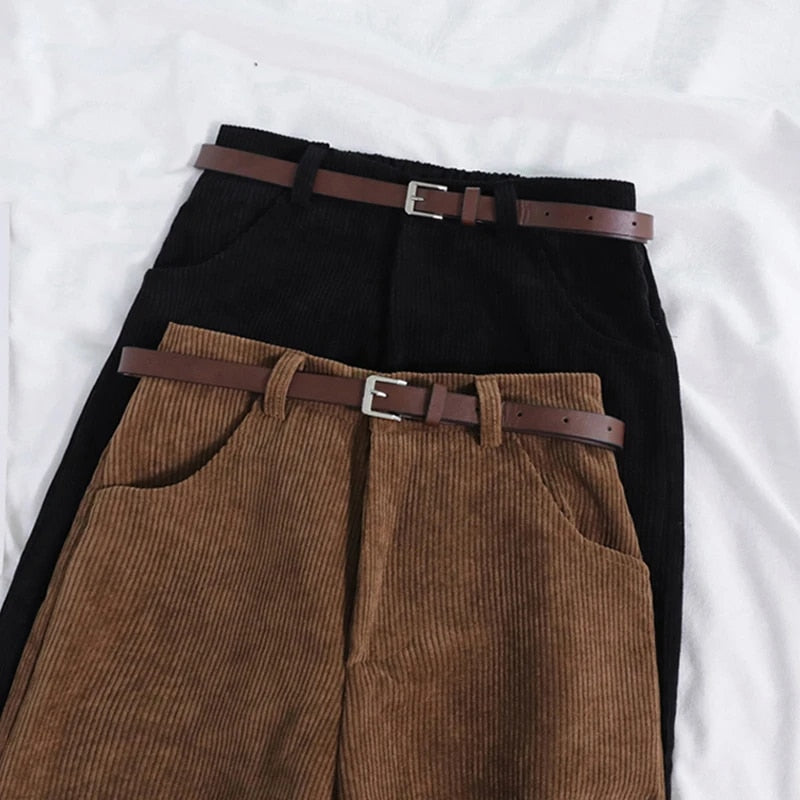 Charly | Women's High-Waist Corduroy Trousers Relaxed Fit