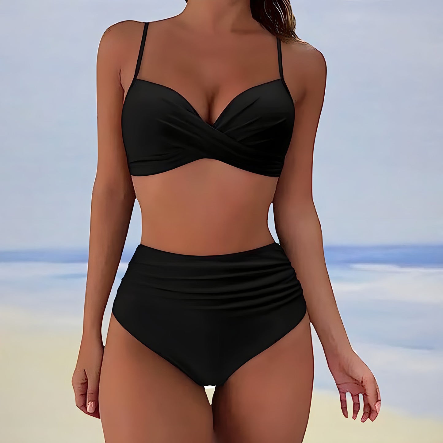 Charly | Women's High-Waisted Bikini Ruched Bottom
