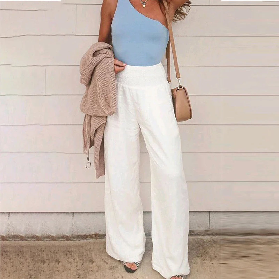 Charly | Women's High Waisted Wide Leg Pants