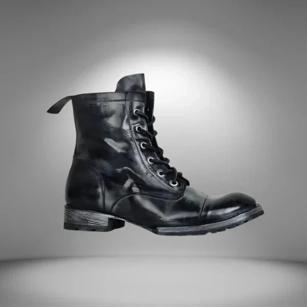 Charly | Women's Lace-Up Combat Boots with Cap Toe