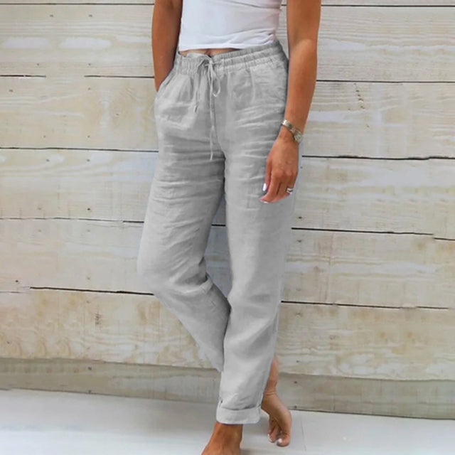 Charly | Women's Linen Drawstring Summer Pants